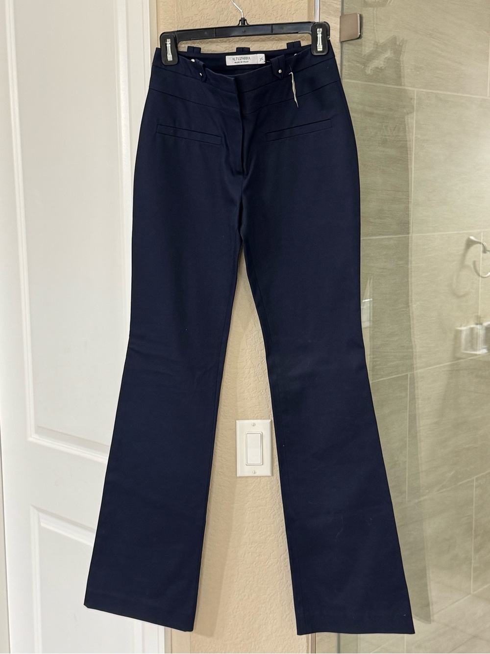 New Altuzarra Navy Boot-Cut Flare Pants